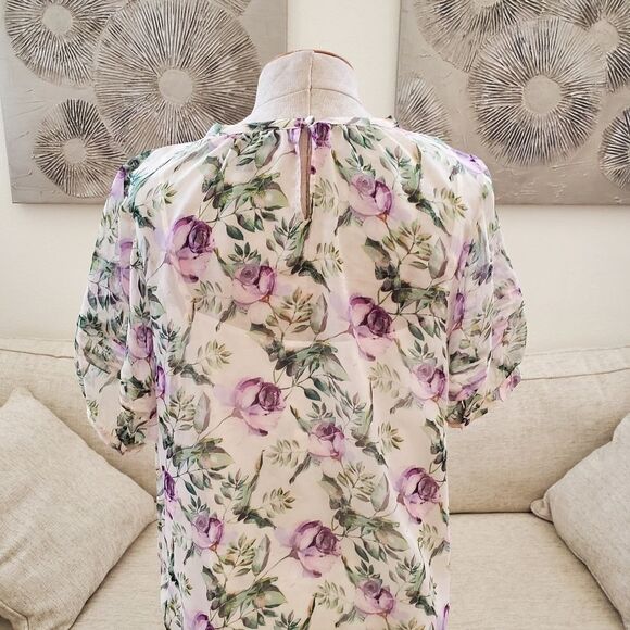INC Floral Puff-Sleeve Blouse - Picture 7 of 13